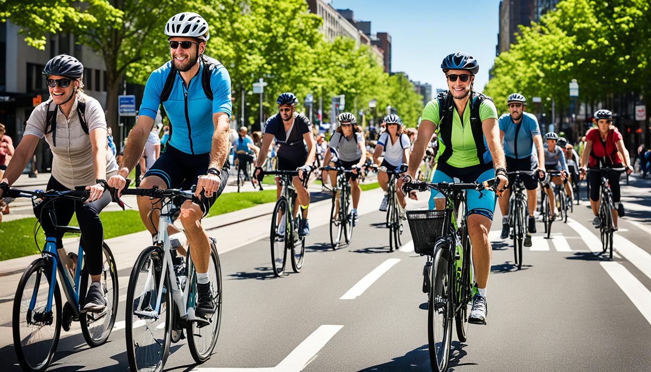 Fahrradverkehr in der Stadt