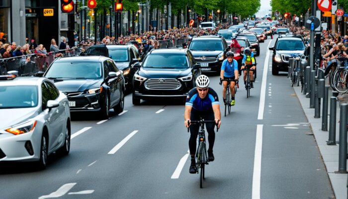 Städtisches Radfahren