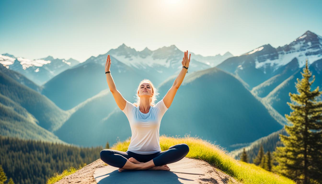 Yoga in den Bergen