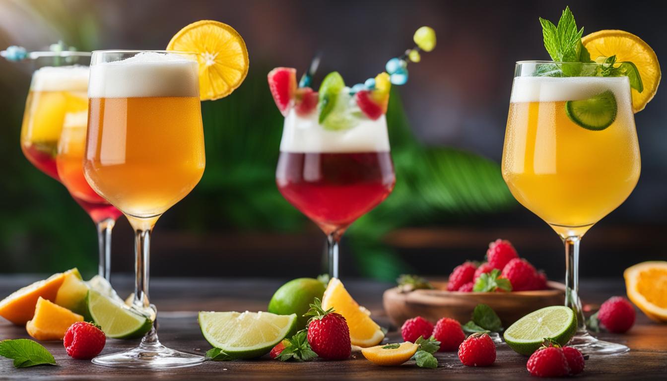 leichte Biere und kalorienarme Cocktails